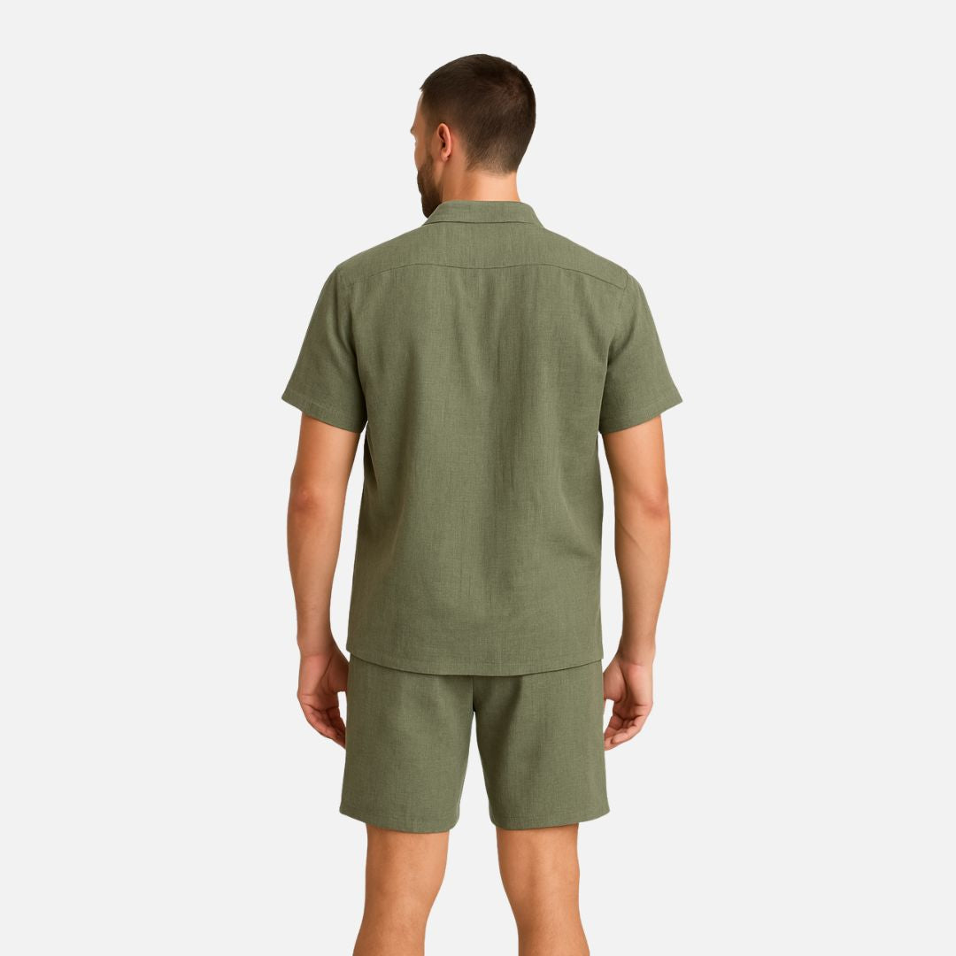 Men's Linen Outfit Set - Breathable 2 Piece Set