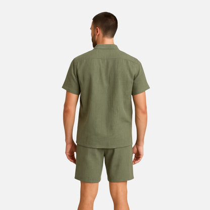 Men's Linen Outfit Set - Breathable 2 Piece Set