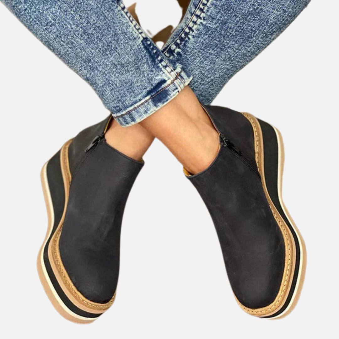 Women's Side-Zip Platform Wedge Boots