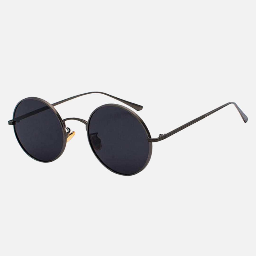 Unisex Round Retro Sunglasses - Vintage Circle Metal Frame Sun Glasses