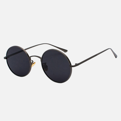 Unisex Round Retro Sunglasses - Vintage Circle Metal Frame Sun Glasses