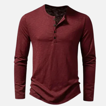 Lucas | Men's Long Sleeve Henley Shirt