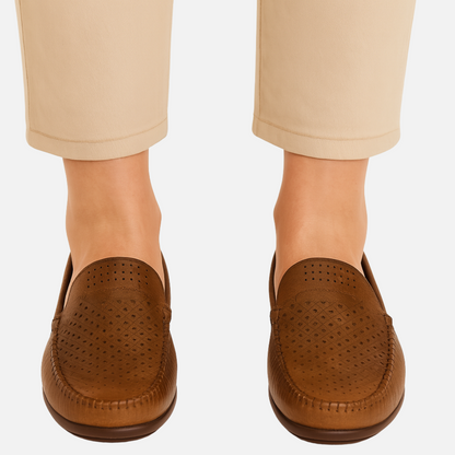 Men’s Leather Loafers – Breathable Lightweight Shoes