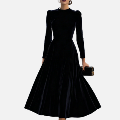 Velvet Maxi Prom Dress