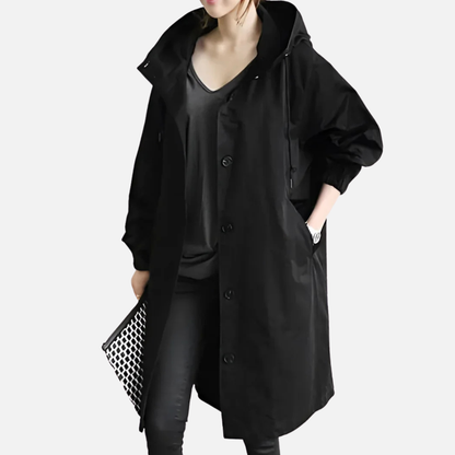 Women’s Oversized Hooded Long Trench Coat
