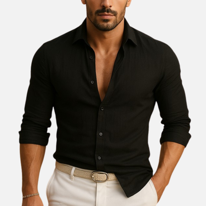 Men’s Slim Fit Shirt – Breathable Long Sleeve Casual