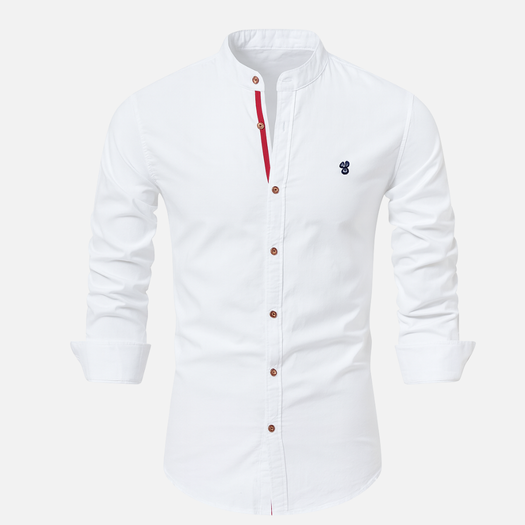 Men’s Button-Up Linen Shirt – Casual Collar