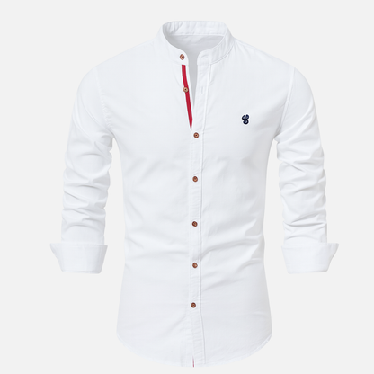 Men’s Button-Up Linen Shirt – Casual Collar