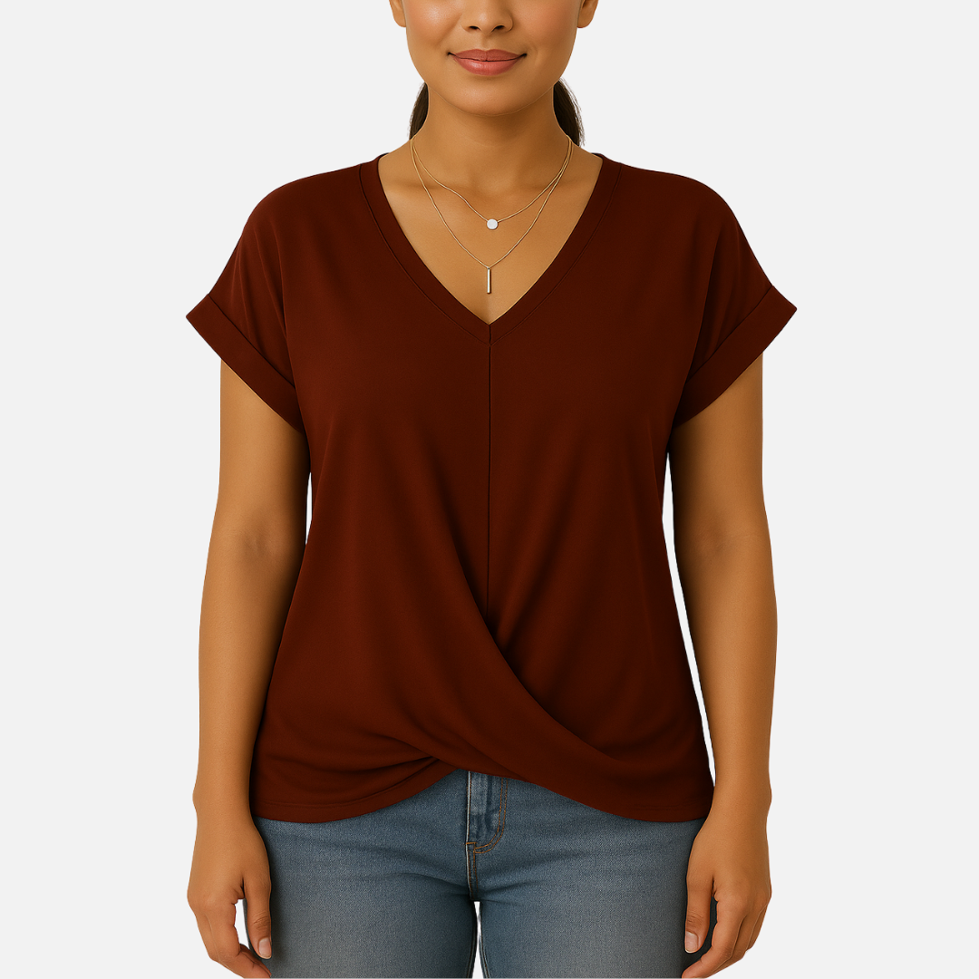 Women’s V-Neck T-Shirt – Slimming T-Shirt