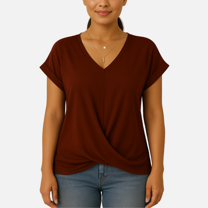 Women’s V-Neck T-Shirt – Slimming T-Shirt