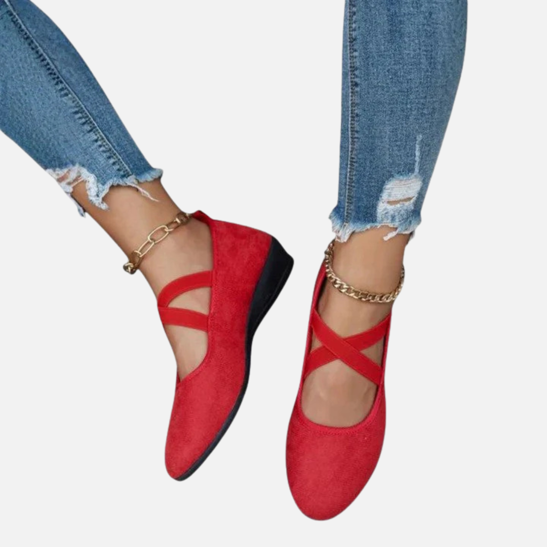 Women's Suede Strap Wedge Sandals