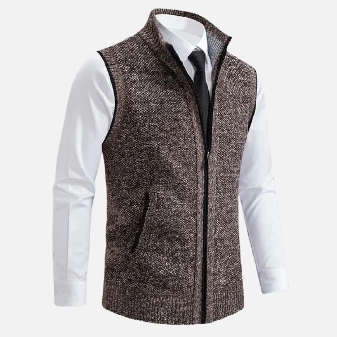 Benjamin | Men's Wool Blend Zip-Up Vest