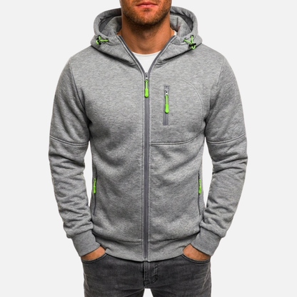 Men’s Jacket Full-Zip Hooded with Utility Pockets