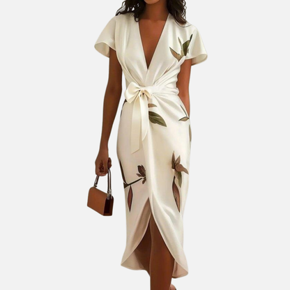Women's Boho Wrap Midi Dress