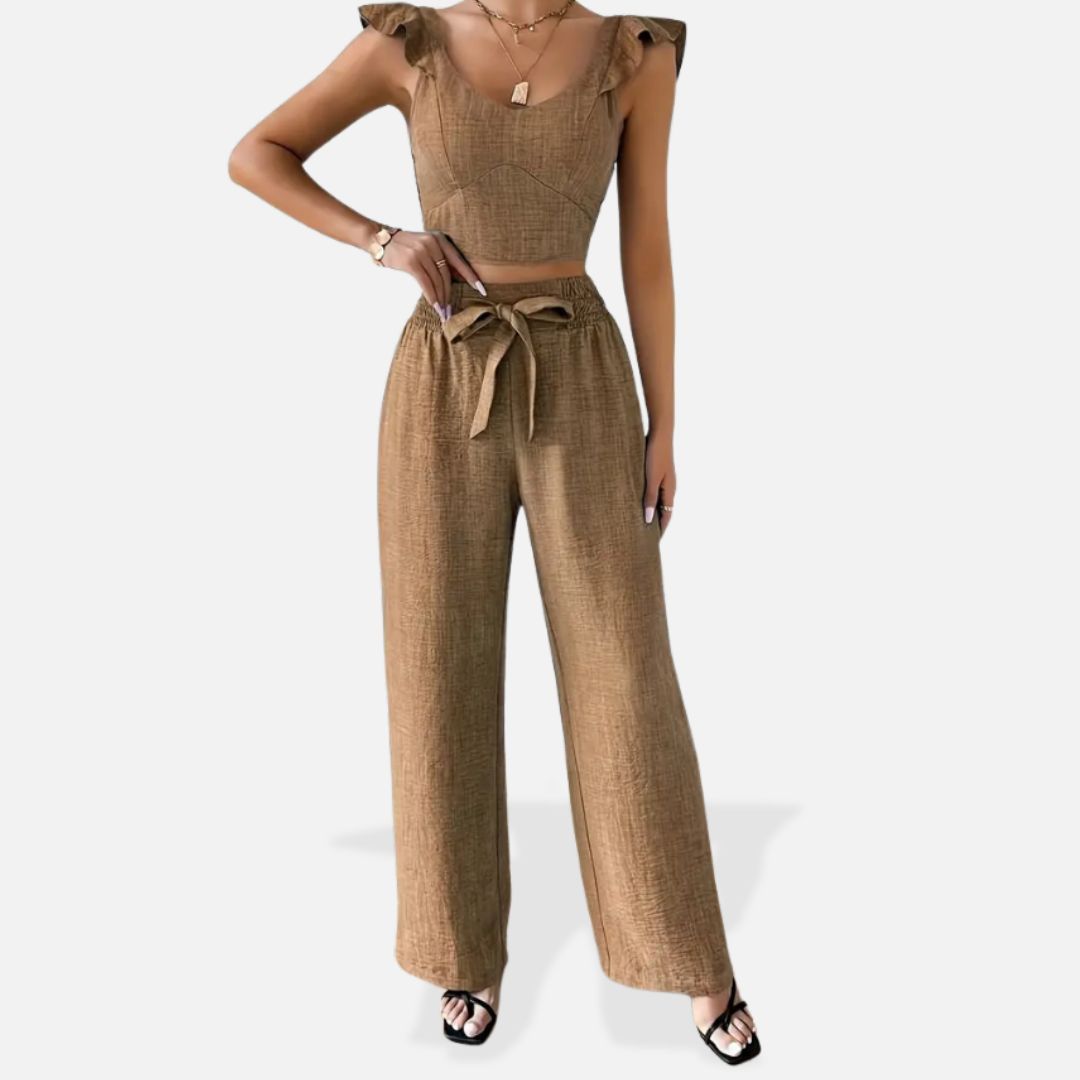 Elara | Women’s Classic Linen Set 2-Pieces