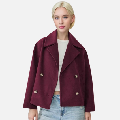 Women's Modern Short Double-Breasted Jacket