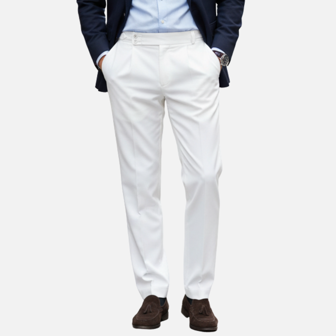Men’s Classic Tailored Pants  – Slim Fit Formal Pants
