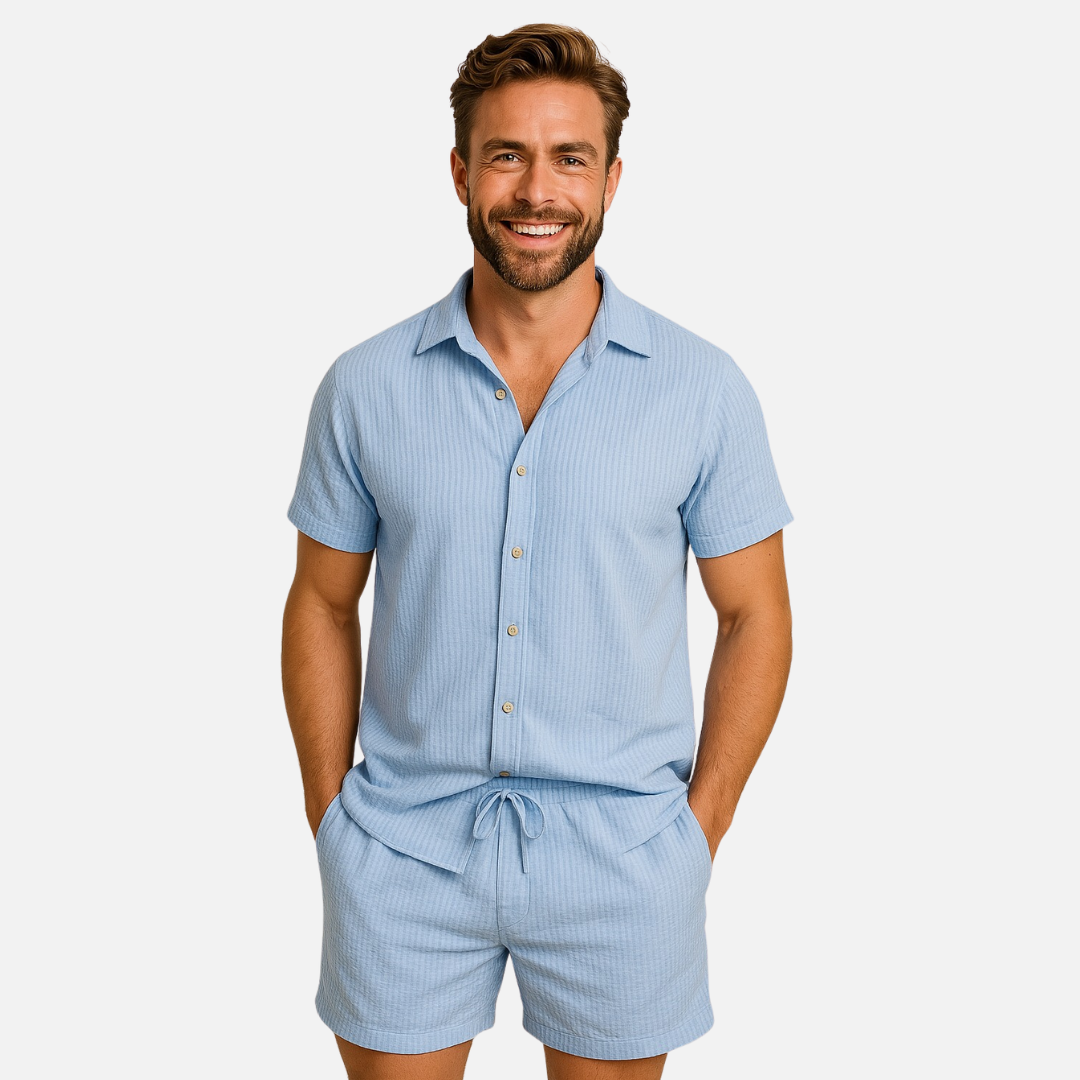 Men’s Two-Piece Linen Outfit Set