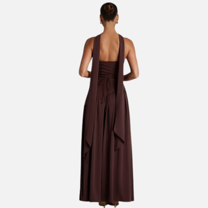 Women’s Strapless Chiffon Maxi Dress