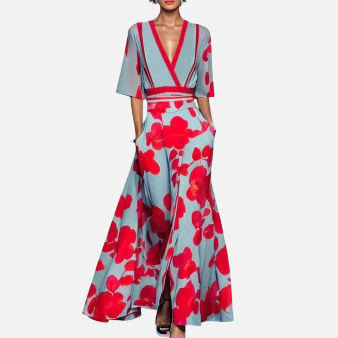 Women's Abstract Print Maxi Dress