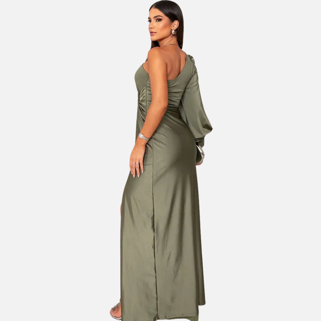 Women’s Off Shoulder Satin Evening Dres