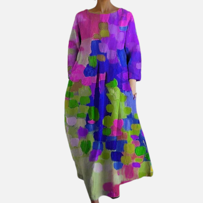 Vibrant Maxi Dress with Print