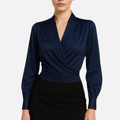 Lola | Women's Draped Silk Shirt