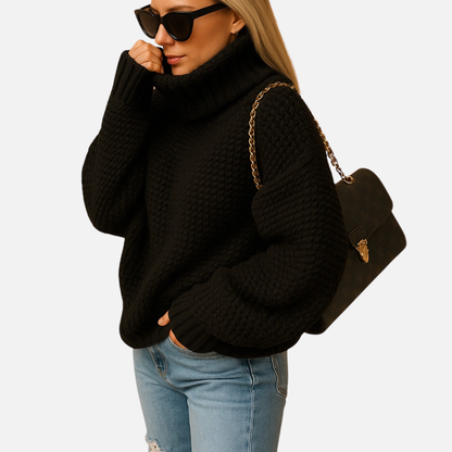 Women's Oversized Turtleneck Jumper