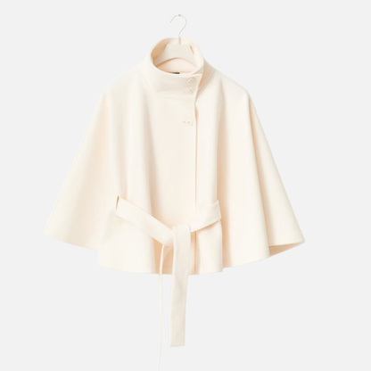 Women's Elegant Belted Jacket Cape