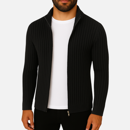 Men's Zipped Cardigan – Stylish Knitted Jacket