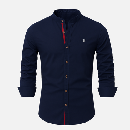 Men’s Button-Up Linen Shirt – Casual Collar