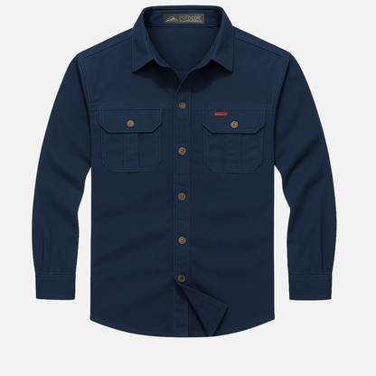 Men’s Cargo Shirt – Long Sleeve Utility Button-Up