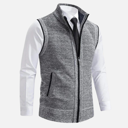 Benjamin | Men's Wool Blend Zip-Up Vest