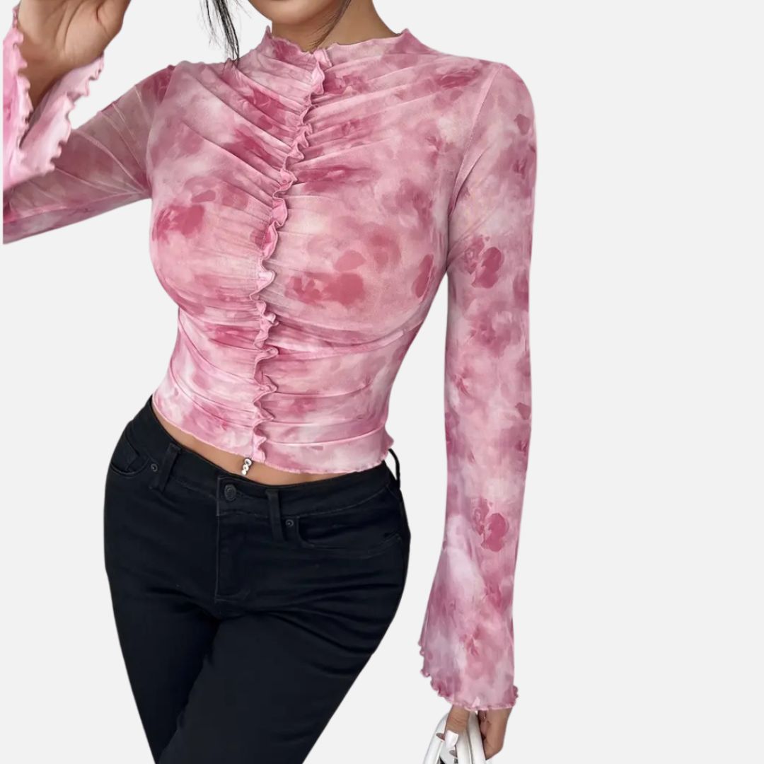 Elara | Women’s Pink Tie-Dye T-Shirt