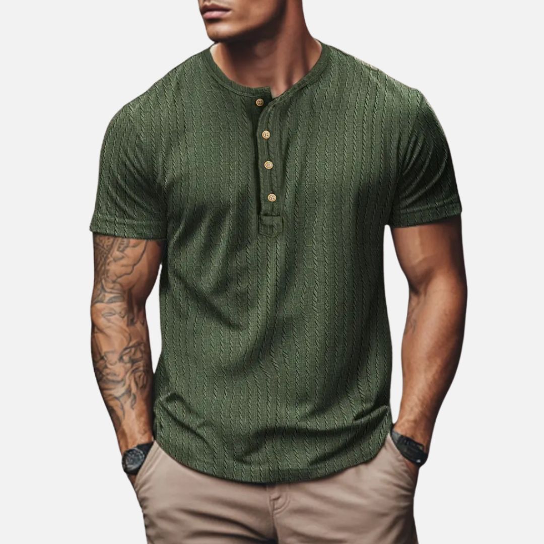 Elara | Men’s Shirt with Wooden Buttons