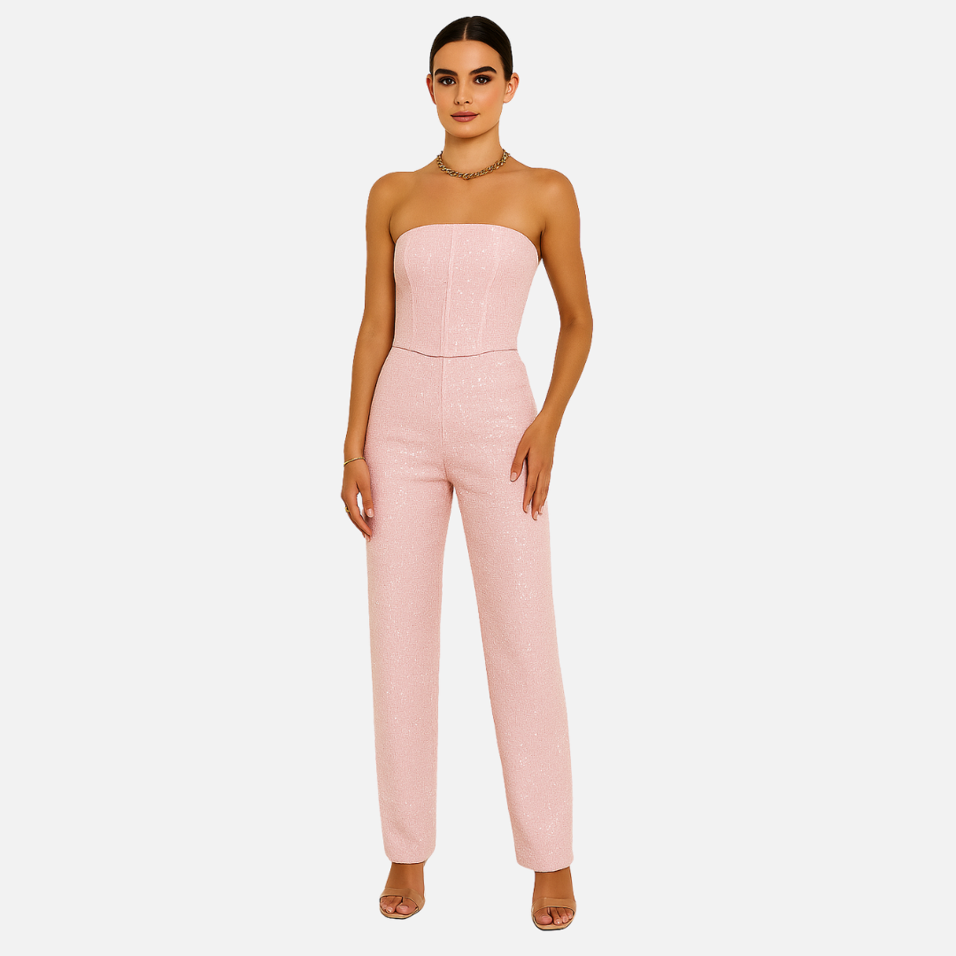 Women's Jumpsuit – Outfit Set with Glitters