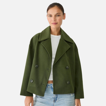 Women's Modern Short Double-Breasted Jacket