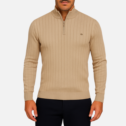 Men’s Knitted Zip Up Sweater – Smart Halfzipper