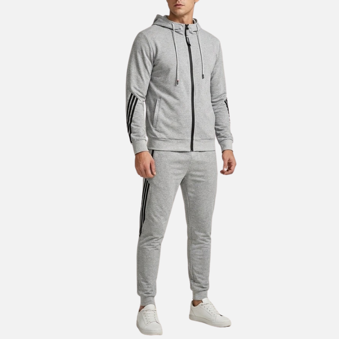 Men’s Athletic Tracksuit Set – Zip Hoodie & Joggers