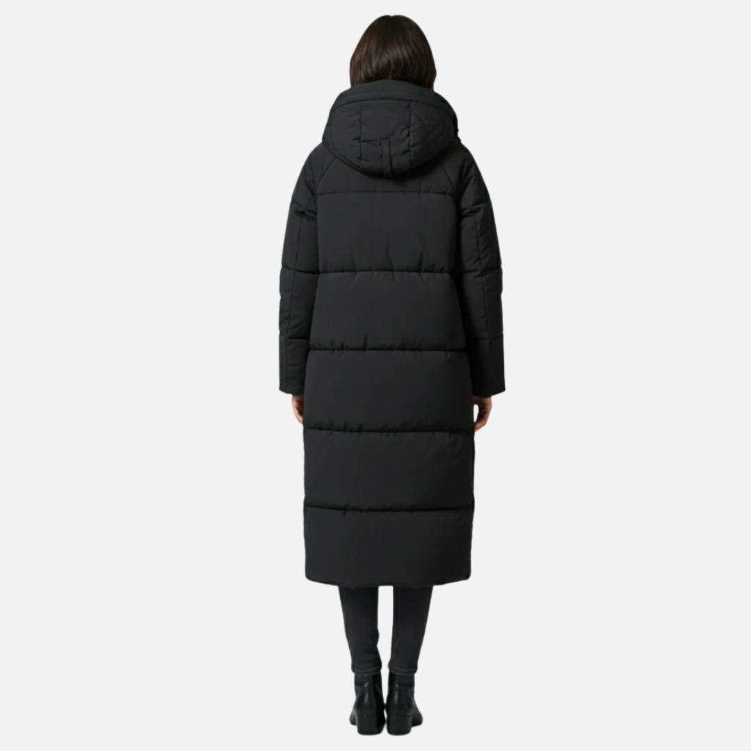 Women’s Long Puffer Jacket with Hood