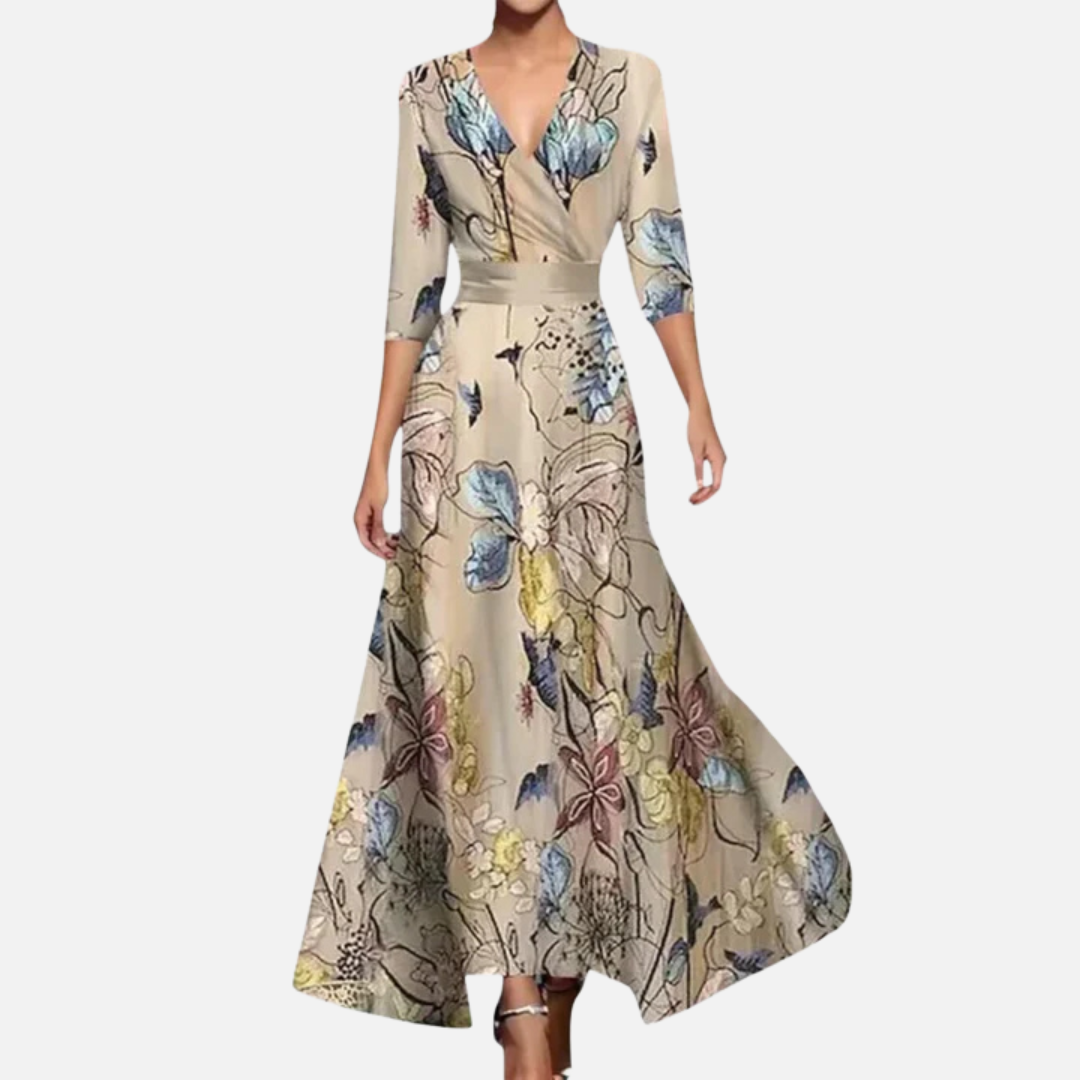 Women's Abstract Print Maxi Dress