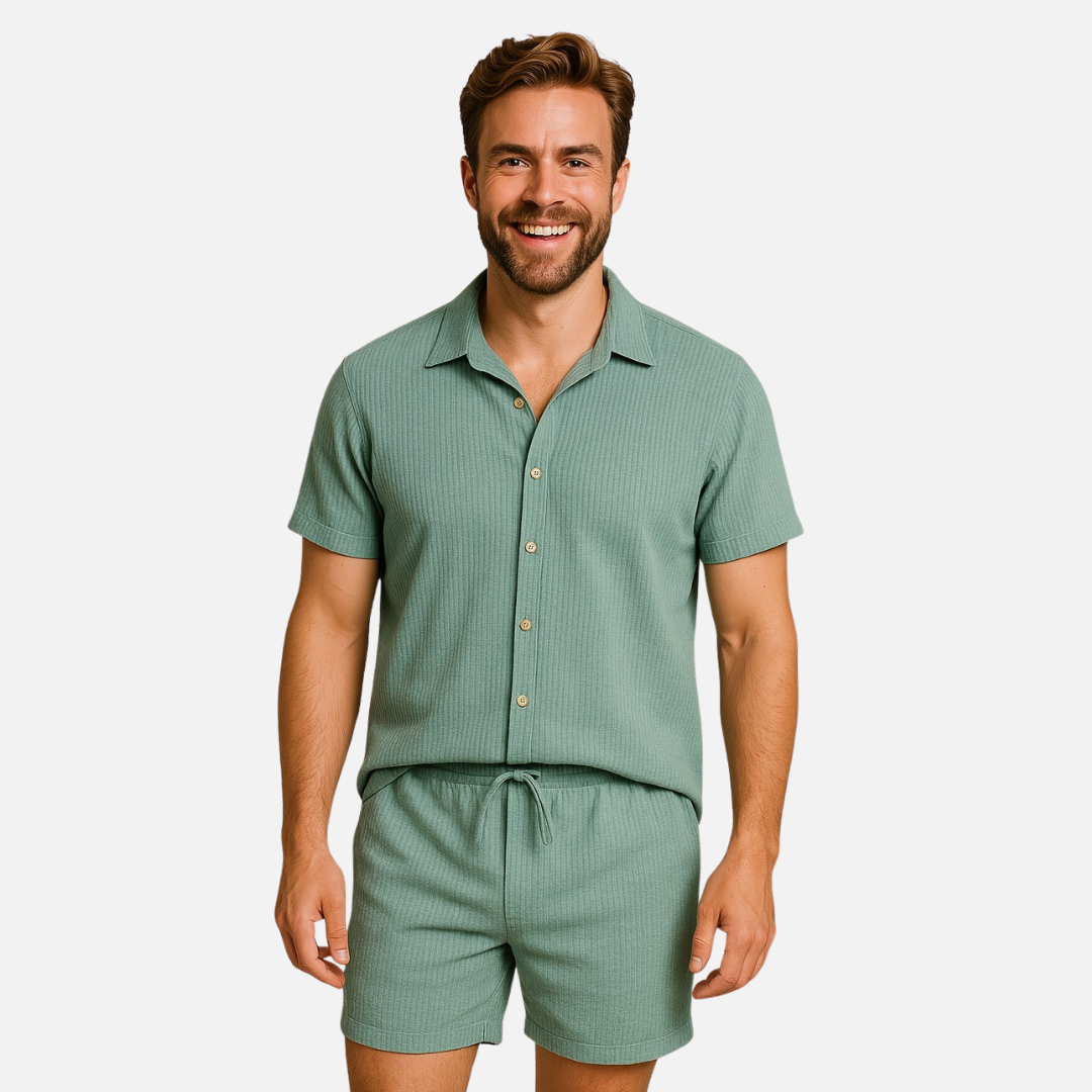 Men’s Two-Piece Linen Outfit Set