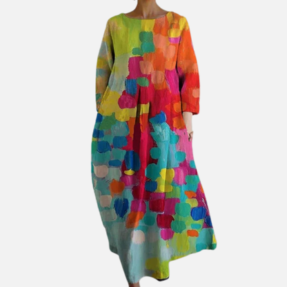 Vibrant Maxi Dress with Print