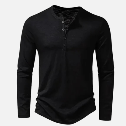 Lucas | Men's Long Sleeve Henley Shirt