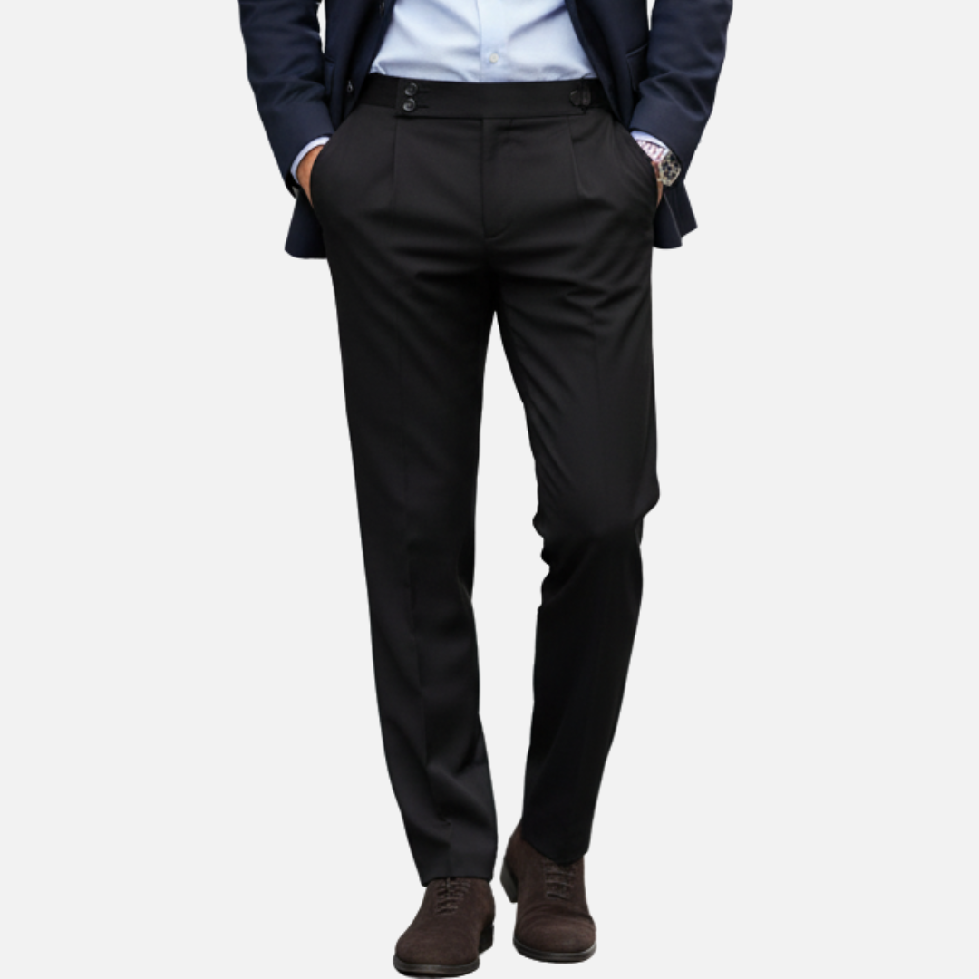 Men’s Classic Tailored Pants  – Slim Fit Formal Pants