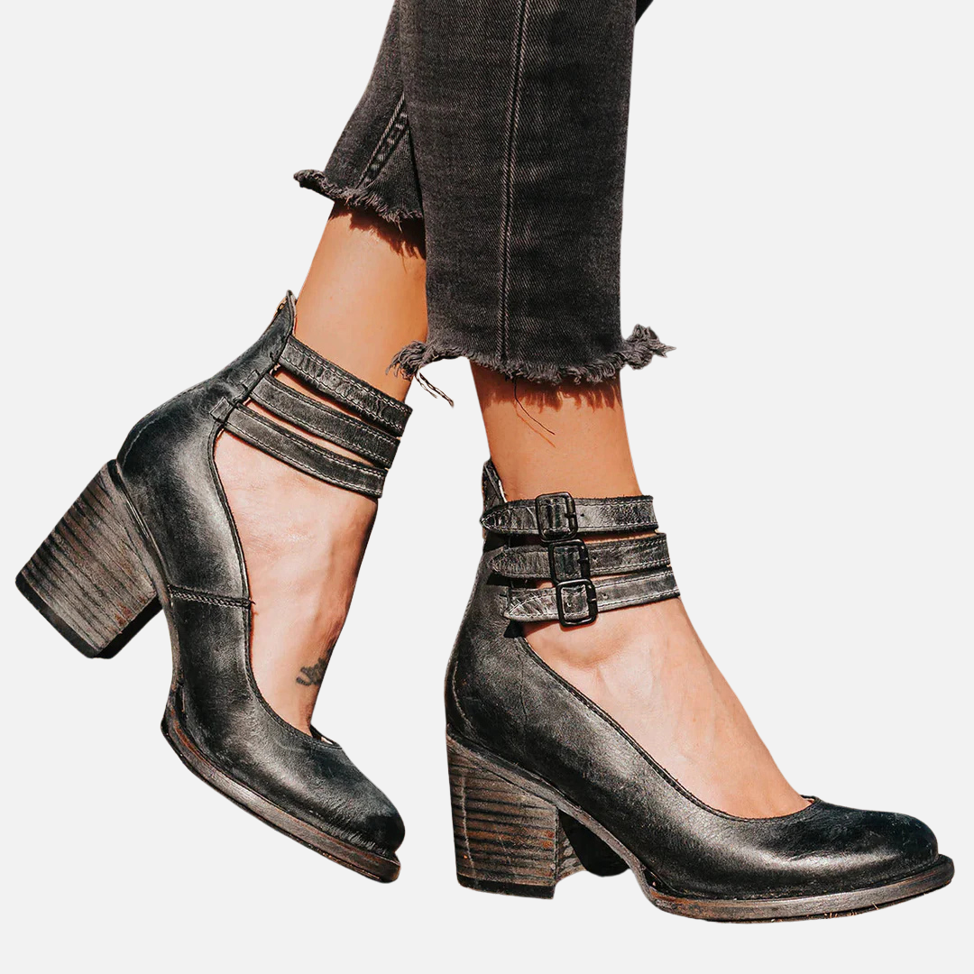 Women's Strapped Ankle Block Heels