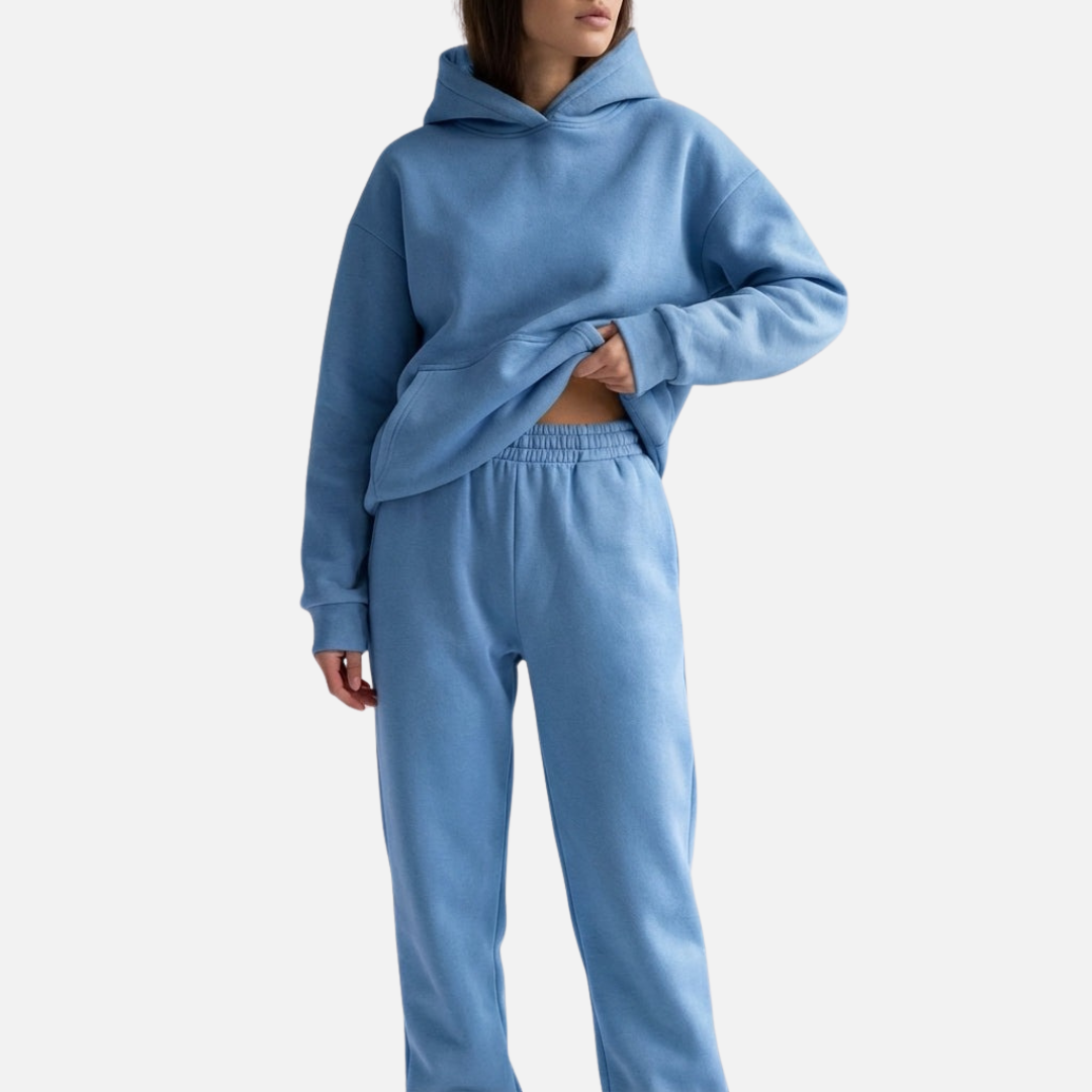 Women’s Relaxed-Fit Hoodie & Jogger Lounge Set