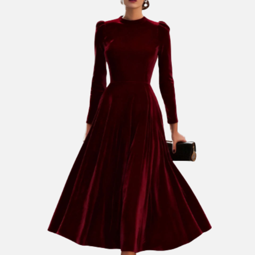 Velvet Maxi Prom Dress