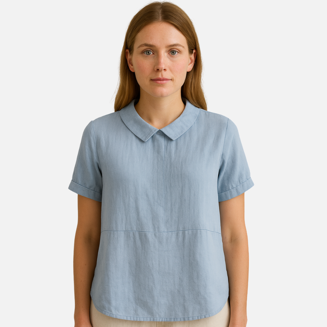 Women's Short Sleeve Linen Shirt