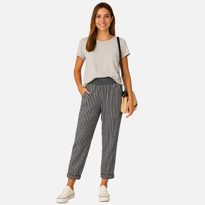 Long Linen Pants - Women's Breathable Pants